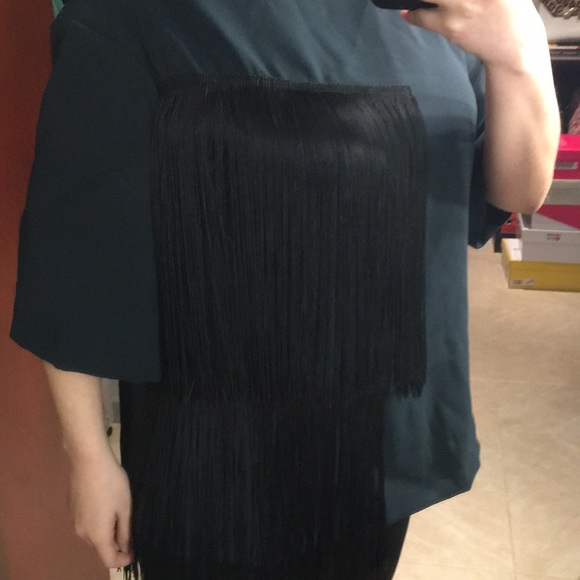 Unique Hunter Green Fringe Blouse 🍃 - Picture 4 of 6